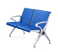 WANGCEPLSD Sedie per Sala D'attesa a 2 Posti in Acciaio, Sedia Ospite Ufficio, con Braccioli e Schienale, per Aeroporti, Mercati, Banche e Ospedali(Blue)