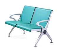 WANGCEPLSD Sedie per Sala D'attesa a 2 Posti in Acciaio, Sedia Ospite Ufficio, con Braccioli e Schienale, per Aeroporti, Mercati, Banche e Ospedali(Green)