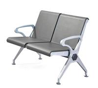 WANGCEPLSD Sedie per Sala D'attesa a 2 Posti in Acciaio, Sedia Ospite Ufficio, con Braccioli e Schienale, per Aeroporti, Mercati, Banche e Ospedali(Gray)