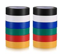 WangChaoJiu 12 confezioni di nastri isolanti in PVC, per elettricisti, 19 mm x 20 m, nastro isolante impermeabile multicolore, per isolare e riparare fili, elevata flessibilità e forza adesiva
