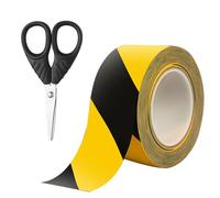 WangChaoJiu Nastro adesivo giallo nero, 33 m x 5 cm, nastro di sicurezza, impermeabile, autoadesivo, per auto, rimorchi e esterni
