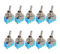 WANGCL 10 PZ Interruttore A Levetta A Bilanciere Mini Interruttore A Levetta ON/off/ON 3 Pin per Auto Camion Barca Torni CNC Attrezzature Industriali Mediche-MTS-103