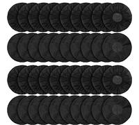 WANGCL 100 pezzi 50 paia di auricolari per cuffie in tessuto non tessuto sanitario, elasticizzato, adatti per la maggior parte delle cuffie auricolari (nero)