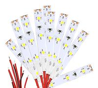 WANGCL 10PCS 3 LED Modello 12V LED Strip Light per Modellismo Illuminazione LED Adatta per Modello Casa Modello Treni RC Auto - Bianco Caldo