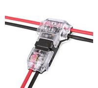 WANGCL 10PCS Connettori per Cavi Connettori per Cavi 2Pin Low Voltage T Tap 3 Way Giunto rapido Nessuna Saldatura Senza spogliatura Compatibile con Cavo 18-24 AWG