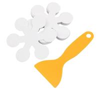 WANGCL 12 Pezzi Adesivo per Vasca da Bagno Antiscivolo Adesivo Fiocco di Neve Adesivo per Pedale Doccia di Sicurezza Decorazione per Vasca Adesivo per Bagno con Raschietto (Bianco)