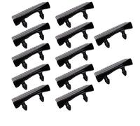 WANGCL 12PCS Stecca Letto Staffa Laterale Tappi Supporti per Sostituzione Plastica, Titolari per Singolo E Matrimoniale 65mm x 9mm Nero