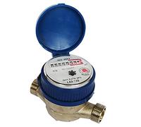 WANGCL 15 mm 1/2 Pollici contatore Acqua Giardino con Accessori di Montaggio e Copertura Protettiva contatore Acqua Fredda per Uso Domestico