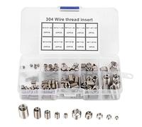 WANGCL 150Pcs Inserti filettati Helicoil kit Kit di riparazione filettati in acciaio M3 M4 M5 M6 M8 Helicoil Type