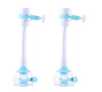WANGCL 2 estensori regolabili per rubinetto da 17,5 cm, blu per lavello da cucina con 2 tipi di scarico dell'acqua girevoli, adatti per beccucci rotondi di diametro 15-23 mm