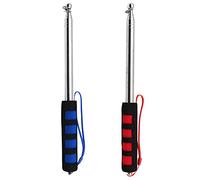 WANGCL 2 pali telescopici per bandiera palmare e 10 ganci a clip per asta per bandiera per insegnanti, aula guida turistica bandiera (2 m)