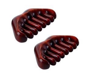 WANGCL 2 pettini per massaggio in legno a denti larghi per capelli, raschiando il cuoio capelluto, strumento multifunzionale per massaggio alla testa, massaggiatore per i meridiani.