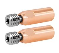 WANGCL 2 Pezzi di Calore per Ender 3 hotend Lega di Titanio + Lega di Rame Resistenza alle Alte Temperature Adatta Ender 3 V2 Ender 3 PRO Cr10 Stampante 3D Hotend -M6 4 mm