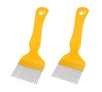 WANGCL 2 Pezzi in Acciaio Inox Ape Untapping Fork Strumento Apicoltura Pettine Accessori per l'uso con Bee Hive Raschietto - 21 Pin Forcella Diritta