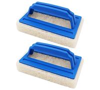 WANGCL 2 Pezzi Spazzola da Parete per Piscina Spugna Spazzola per Lo sfregamento della Vasca Calda Morbida Spazzola per la Pulizia della Vasca Calda con Manico per Spa Piscina Serbatoio di Pesce