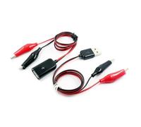 WANGCL 2 PZ Clip di Coccodrillo Cavi Batteria Pinze Filo Multimetro Coccodrillo Pinze Clip di Coccodrillo a USB Maschio Femmina Adattatore di Spina
