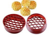 WANGCL 2 stampi per panini all'ananas, stampini a Forma di Grata in plastica, per Pane, Torte, per Pasta, Cucina, Pasticceria, Fai da Te