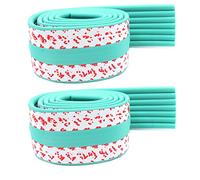 WANGCL 2 Strisce di Sicurezza in Schiuma 2 m di Protezione per Bordi di Sicurezza Striscia di Protezione per Bordi angolari in Schiuma Rotolo con Doppio Nastro Laterale (Verde Chiaro)