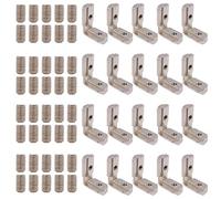WANGCL 20PCS Connettore ad angolo interno con scanalatura a T Staffe in lega di zinco Connettore angolare interno per profili in alluminio EU-4040