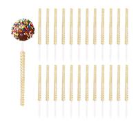 WANGCL 24 Bastoncini di Strass Bling Apple Candy Cake Stick 15,2 cm per Torta Cioccolato Caramello Apple Accessori (Oro)