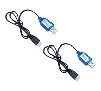 WANGCL 2PCS 7.4V 2S LiPo Caricabatteria USB RC Connettore Batteria con XH-3P Spina per Splatter Ball Gun RC Auto FPV Drone Quadcopter