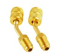 WANGCL 2PCS R410a Adattatore AVA-20C (1/4SAE a 5/16SAE) Adattatore connettore per aria condizionata valvola di ricarica refrigerazione