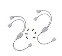WANGCL 2PCS Striscia LED Splitter Cavo 4 Pin RGB Splitter 1 a 2 porte LED Controller Connettore per RGB 5050 3528 2835 Striscia LED -Bianco