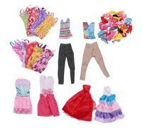 WANGCL 32 Pezzi di Vestiti per Bambole per Collezione di Accessori per Bambole da 11,5 Pollici con 5 Abiti da Principessa + 10 Mini Abiti + 2 Top + 2 Pantaloni + 3 Bikini + 10 Scarpe (Stile Casuale)
