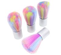 WANGCL 4 Confezioni di pennelli Colorati per la rimozione della Polvere per Unghie Portatile per pennelli per Unghie