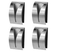 WANGCL 4 ganci per asciugamani da cucina in acciaio inox da parete, non foranti, ganci per asciugamani, per bagno, cucina (argento)