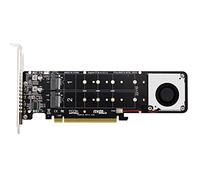 WANGCL 4 in 1 NVME PCIE Converter M.2 M-Key a PCIE 16x con Ventola di Raffreddamento per l'espansione del Disco Rigido della Scheda Madre Desktop