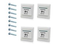 WANGCL 4 Pz Push to Exit Pulsante di Rilascio No/NC/Com Interruttore Pannello Porta Sistema di Controllo Accessi 86mmx86mm 36V 3A Bianco