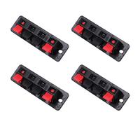 WANGCL 4pack 4 Way Speaker Terminale Connettori Morsettiera Morsettiera Clip a Molla Giunzione Morsetto Test Clip Altoparlante Filo Connettori Blocco