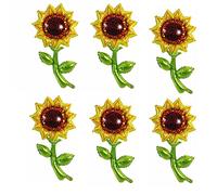 WANGCL 6 Pezzi 91,4 cm di Girasole Palloncini in Alluminio Palloncini a Forma di Girasole in Mylar Palloncini per L'Estate Sole Compleanno Decorazione di Nozze