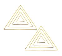 WANGCL 8 Pezzi Fai da Te macramè in Metallo Floreale Corona Artigianato Cerchi Triangolo Anello acchiappasogni Fai da Te Artigianato Fai da Te Strumenti per Realizzare acchiappasogni (4 Dimensioni)