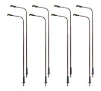 WANGCL 8PCS Modello Ferroviario Treno Lampade Lampade LED Lampade Lampade in Metallo Unico Testa Illuminato Street Light Ho OO Scala