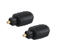 WANG dattatore audio ottico Toslink da 3,5 mm femmina a jack Toslink nero da 2 pezzi