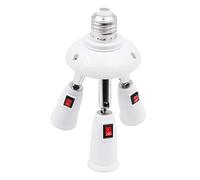 WANGCL Adattatore per Lampadina 3 in 1 Regolabile da E27 a E27 Adattatore per Presa di Corrente CA 220 V con Interruttore
