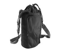 WANGCL Borsa termica per il trasporto di bottiglie d'acqua da 20-40 once, tracolla in poliestere con tracolla regolabile, tasche multiple, nera