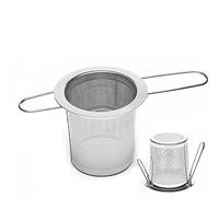 WANGCL Colino da tè in Acciaio Inox Seduto in Tazze con Manico Pieghevole Filtro da tè Extra Fine Mesh Filtro per infusione per Foglie sciolte