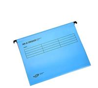 WANGCL Confezione da 12 lime sospese A4 con linguette e inserti per scheda, in polipropilene, formato A4, cartelle interne (blu)