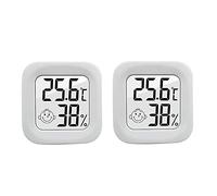 WANGCL Confezione da 2 mini termometri da interni misuratore di igrometro digitale misuratore portatile di temperatura e umidità monitor per giardino casa ufficio