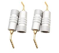 WANGCL Confezione da 4 connettori placcati in Oro da 2 mm a Banana a Vite per Altoparlanti Audio