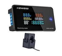 WANGCL Contatori di energia digitali LCD AC300-100A Misuratore di energia Smart Meter Voltmetro Multifunzionale Amperometro - con trasformatori di Tipo Aperto