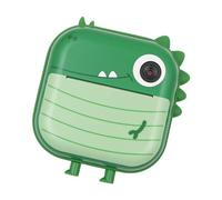 WANGCL Dinosauro Fotocamera Istantanea Bambini Fotocamera Bambini 48 Mega Pixel Display 2.4 Pollici Fotografia in Bianco e Nero con 2 Rotoli di Carta da Stampa ecc