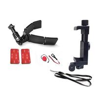 WANGCL Fotocamera Kit di Montaggio per Moto Supporto per Mento per Casco per GoPro Hero Insta360 DJI Osmo Action AKASO SJCAM