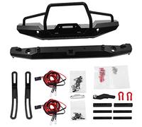 WANGCL Il paraurti in Metallo per Auto RC può Essere Adattato con verricello paraurti Anteriore e Posteriore con grillo a D con Luce a LED per Auto RC Crawler TRX-4 Axial SCX10 90046