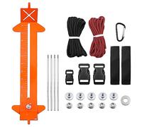 WANGCL Kit 2 in 1 per braccialetti in paracord, lunghezza regolabile, per tessitura, fai da te, con cordino e fibbie (arancione)