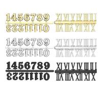 WANGCL Kit di numeri romani per orologio da parete, numeri arabi e numeri romani, per orologio da parete, ricambio per riparazione orologi