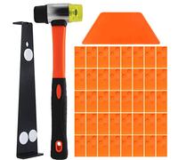 WANGCL Kit di Riparazione per Pavimenti in Laminato 63 Pezzi con 60 distanziatori Kit di Montaggio per Pavimenti in Laminato Rinforzato a Doppio Fronte Mallet in Gomma Durevole